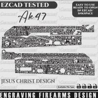 Jesus Cross Scroll Design (SVG, DXF, AI) 